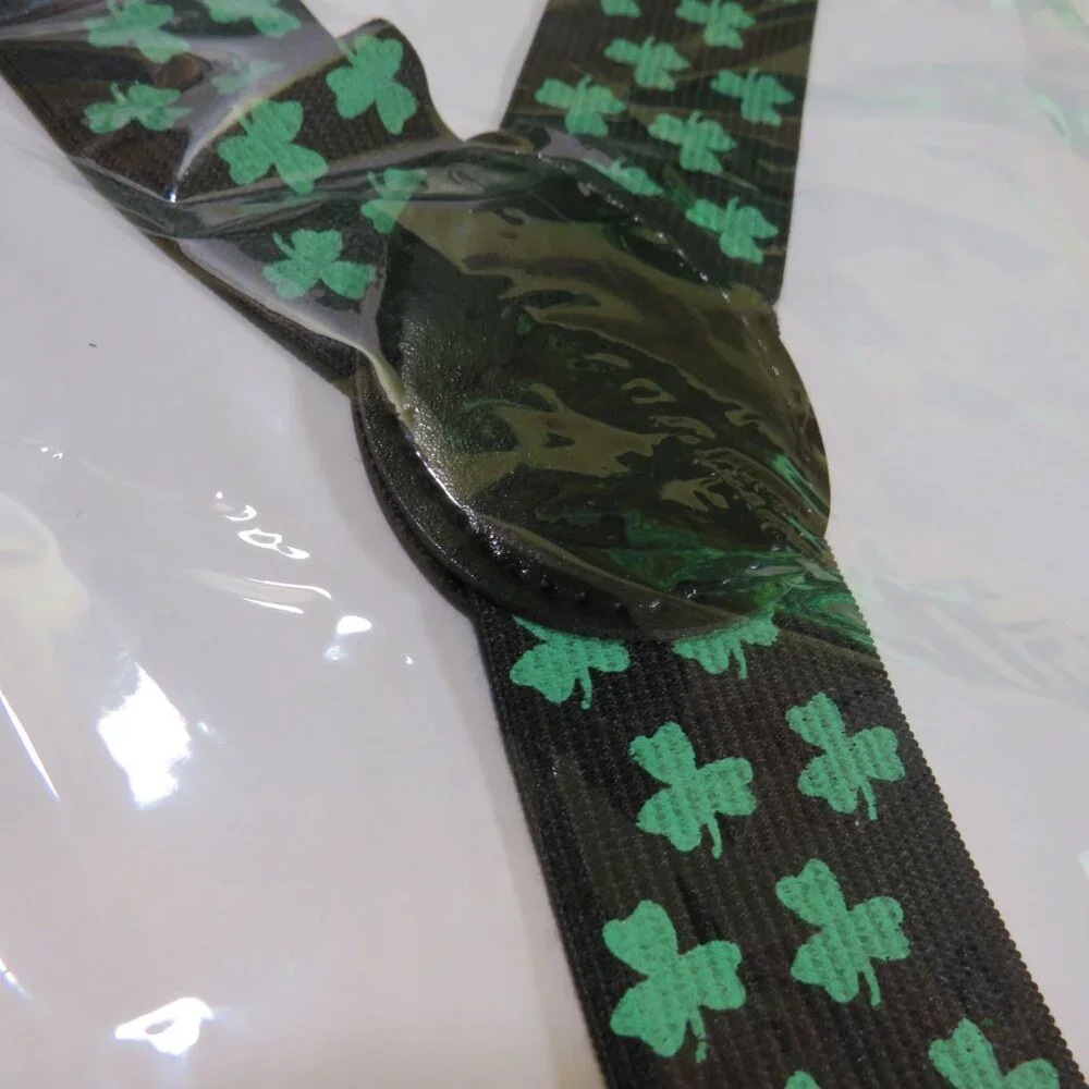 St Patrick's Day party items (suspenders, tie, wall décor & invitations)
